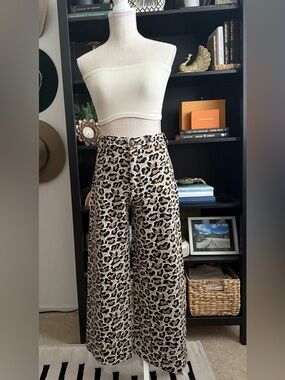 Maeve High Rise Crop Wide-Leg Pants